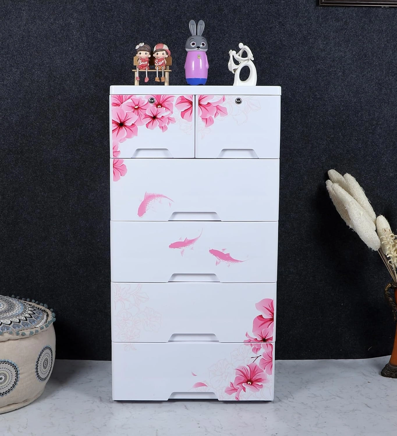 Little Treasures Chest A Charming 5-Drawer Organizer for Playrooms and Nurseries